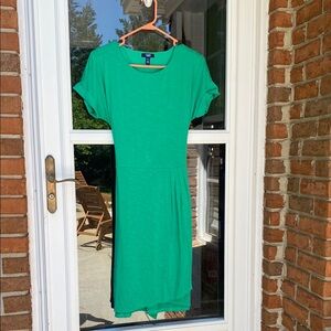 Chap’s Green Women's Faux Wrap Dress Sz M